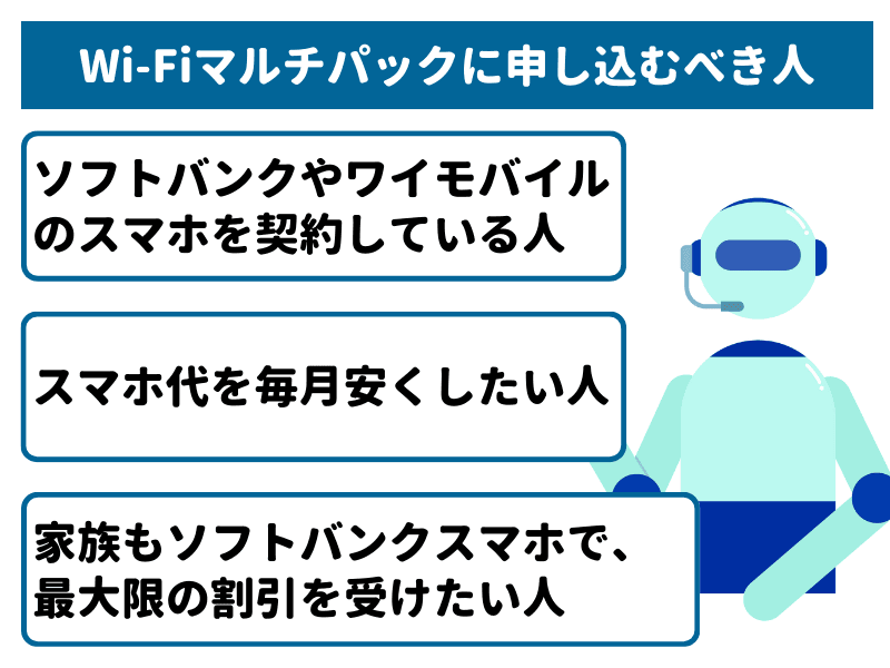 ソフトバンク光のWi-Fiマルチパックに申し込むべき人・不要な人