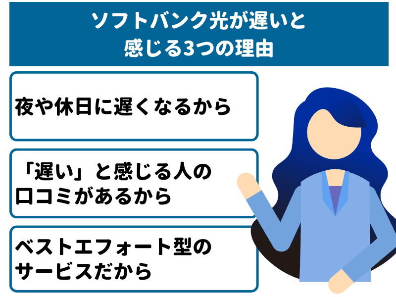 ソフトバンク光が遅いと感じる3つの理由