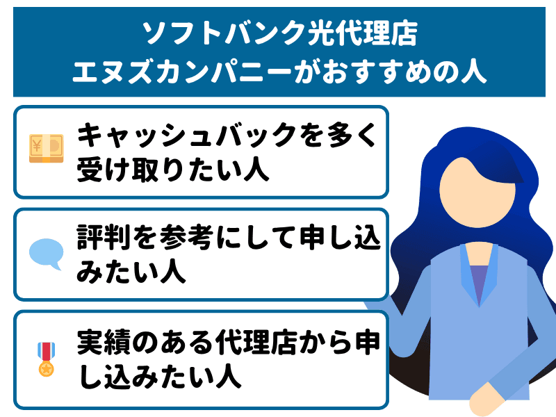 ソフトバンク光代理店エヌズカンパニーがおすすめの人