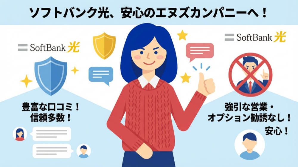 ソフトバンク光代理店エヌズカンパニーは信頼できる代理店から申し込みたい人におすすめ