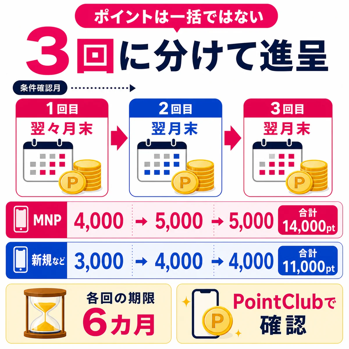 三木谷キャンペーンの3回のポイント付与時期と6カ月の有効期限